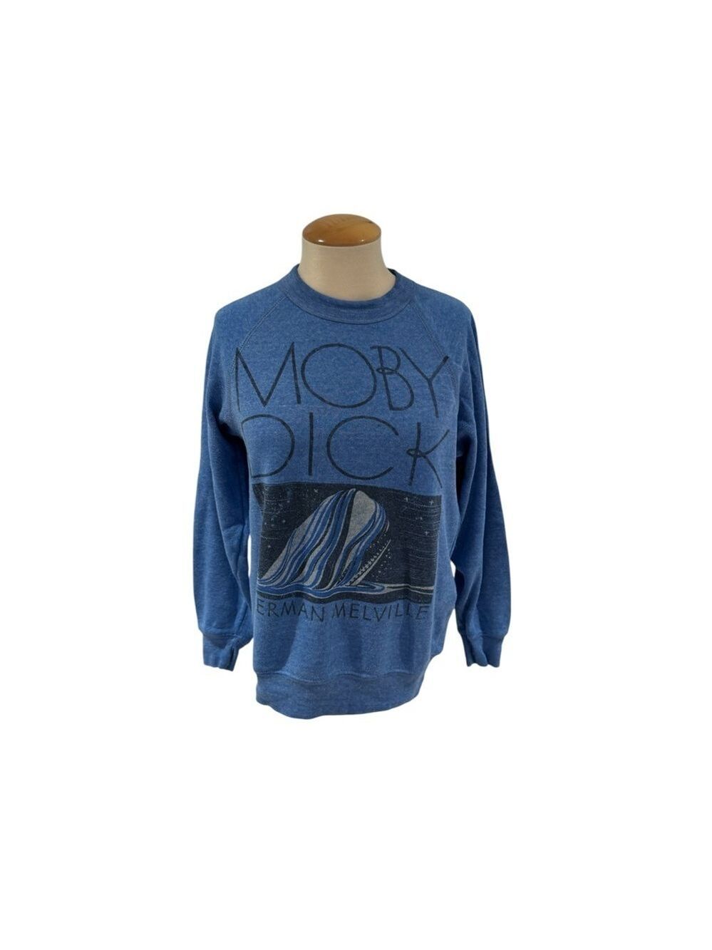 OUT OF PRINT Blue Moby Dick Sweatshirt - size xs
